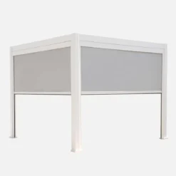 Pergola bioclimatica 3x3m in alluminio V2 + 2 tende da 3m