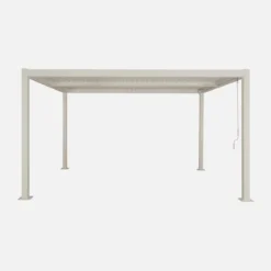 Pergola bioclimatica 3x4m in alluminio e acciaio, lamelle orientabili