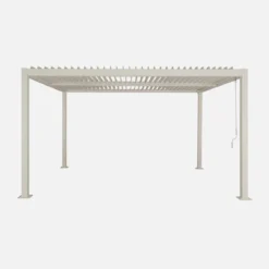 Pergola bioclimatica 3x4m in alluminio e acciaio, lamelle orientabili