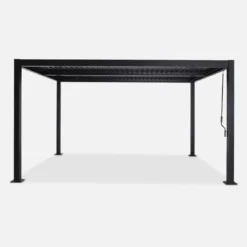 Pergola bioclimatica 3x4m in alluminio e acciaio, lamelle orientabili