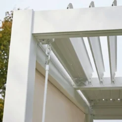 Pergola bioclimatica 3x4m in alluminio e acciaio, lamelle orientabili