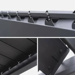 Pergola bioclimatica 3x4m in alluminio, lamelle orientabili