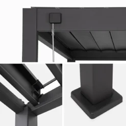 Pergola bioclimatica 3x4m in alluminio, lamelle orientabili