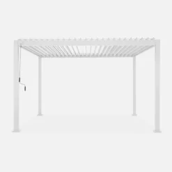 Pergola bioclimatica 3x4m in alluminio, lamelle orientabili