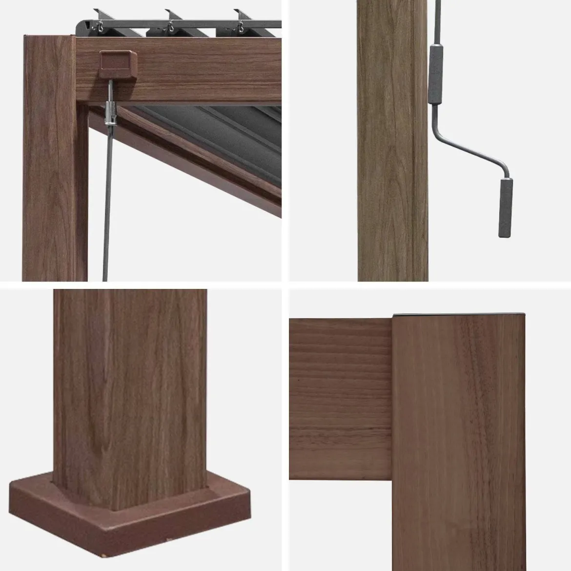 Pergola bioclimatica 3x4m in alluminio, lamelle orientabili