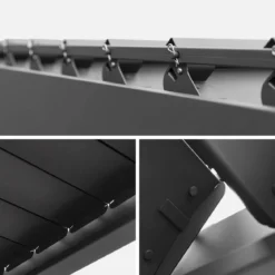 Pergola bioclimatica 3x3m in alluminio con lamelle orientabili