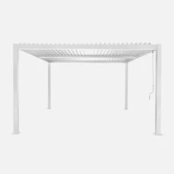 Pergola bioclimatica 3.6x3.6m in alluminio e acciaio con lamelle orientabili