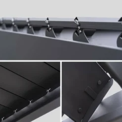 Pergola bioclimatica 3x6m in alluminio, lamelle orientabili