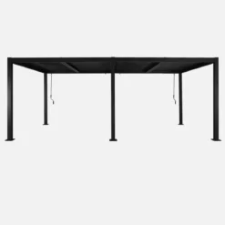 Pergola bioclimatica 3x6m in alluminio e acciaio, lamelle orientabili