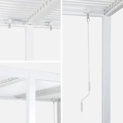 Pergola bioclimatica 3x6m in alluminio e acciaio, lamelle orientabili