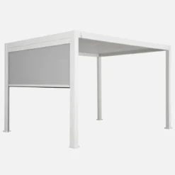 Pergola bioclimatica 3x4m in alluminio + tenda da sole 3m