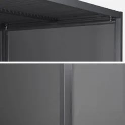 Pergola bioclimatica 3x4m in alluminio + tenda da 3m + tenda da 4m