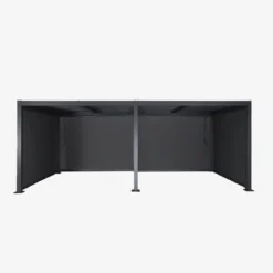 Pergola bioclimatica 3x6m in alluminio e acciaio + 4 tende 3m