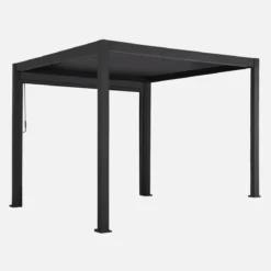 Pergola bioclimatica 3x3m in alluminio V2 + tenda 3m