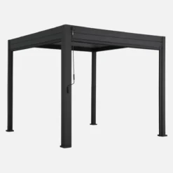 sweeek Pergola bioclimatica 3x3m in alluminio V2 + 2 tende da 3m