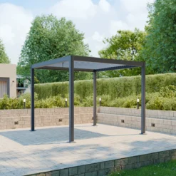 sweeek Pergola bioclimatica 3x3m in alluminio e acciaio con lamelle orientabili