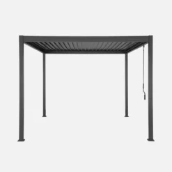 sweeek Pergola bioclimatica 3x3m in alluminio e acciaio con lamelle orientabili