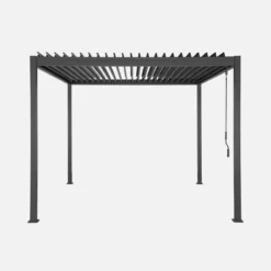 sweeek Pergola bioclimatica 3x3m in alluminio e acciaio con lamelle orientabili