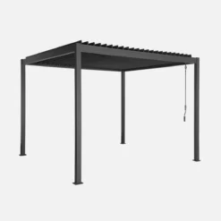 sweeek Pergola bioclimatica 3x3m in alluminio e acciaio con lamelle orientabili