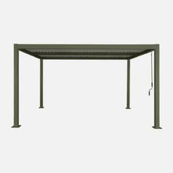 sweeek Pergola bioclimatica 3x4m in alluminio e acciaio, lamelle orientabili