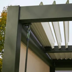 sweeek Pergola bioclimatica 3x4m in alluminio e acciaio, lamelle orientabili