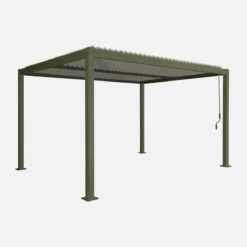 sweeek Pergola bioclimatica 3x4m in alluminio e acciaio, lamelle orientabili