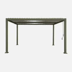 sweeek Pergola bioclimatica 3x4m in alluminio e acciaio, lamelle orientabili