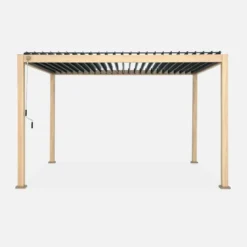 sweeek Pergola bioclimatica 3x4m in alluminio, lamelle orientabili