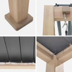 sweeek Pergola bioclimatica 3x3m in alluminio con lamelle orientabili