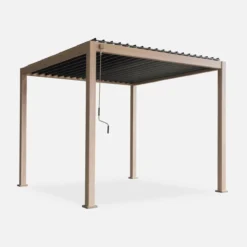 sweeek Pergola bioclimatica 3x3m in alluminio con lamelle orientabili