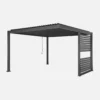 sweeek Pergola bioclimatica 3,5x3,5m in alluminio con lamelle orientabili + persiana