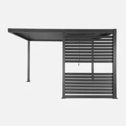 sweeek Pergola bioclimatica 3,5x3,5m in alluminio con lamelle orientabili + persiana