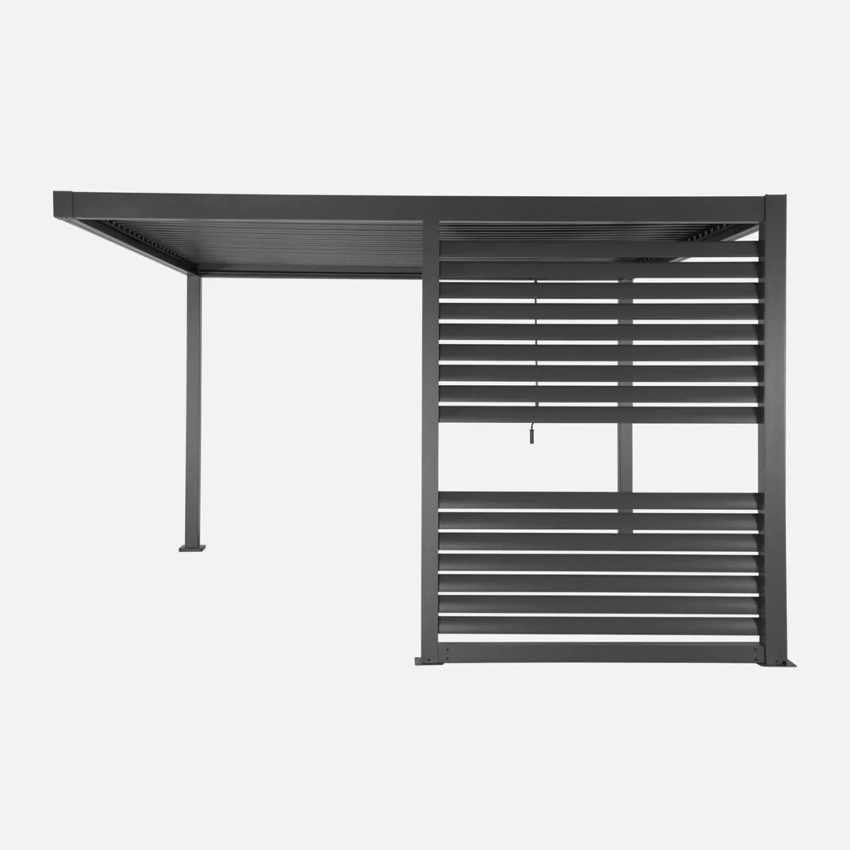 sweeek Pergola bioclimatica 3,5x3,5m in alluminio con lamelle orientabili + persiana