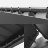 sweeek Pergola bioclimatica 3x4m in alluminio + 1 persiana 1m + 1 persiana 1.3m