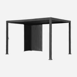 sweeek Pergola bioclimatica 3x4m in alluminio + 1 persiana 1m + 1 persiana 1.3m