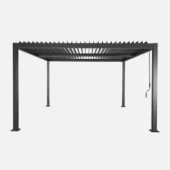 sweeek Pergola bioclimatica 3.6x3.6m in alluminio e acciaio con lamelle orientabili
