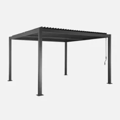 sweeek Pergola bioclimatica 3.6x3.6m in alluminio e acciaio con lamelle orientabili