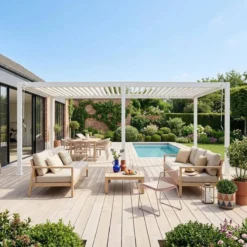 sweeek Pergola bioclimatica 3x6m in alluminio, lamelle orientabili