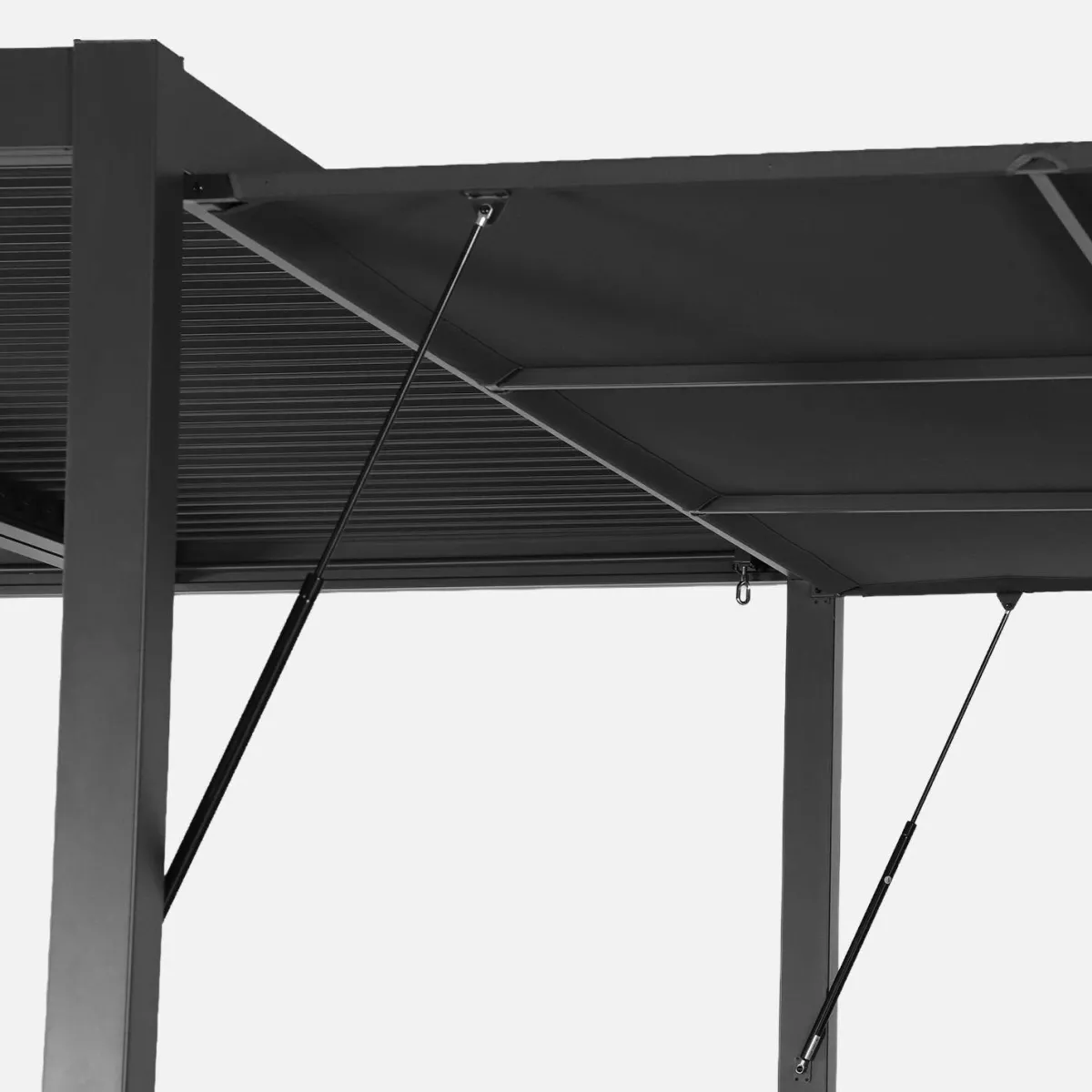 sweeek Pergola bioclimatica 3x4m in alluminio e acciaio + tenda 4m