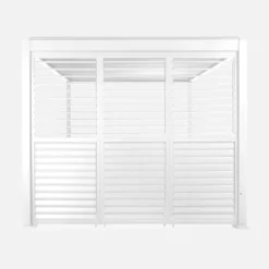 sweeek Pergola bioclimatica 3x4m in alluminio + 3 persiane 1m lamelle orientabili