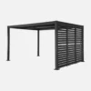 sweeek Pergola bioclimatica 3x4m in alluminio e acciaio + 3 persiane 1m