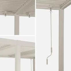 sweeek Pergola bioclimatica 3x6m in alluminio e acciaio, lamelle orientabili