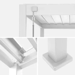 sweeek Pergola bioclimatica 3x4m in alluminio + pannello verticale 4m