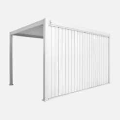 sweeek Pergola bioclimatica 3x4m in alluminio + pannello verticale 4m