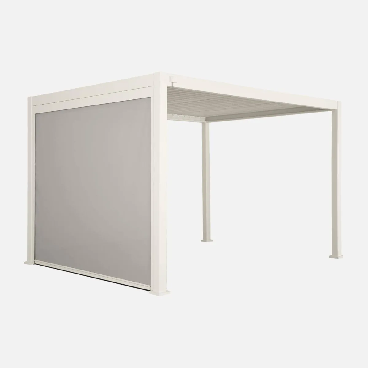 sweeek Pergola bioclimatica 3x4m in alluminio + tenda da sole 3m