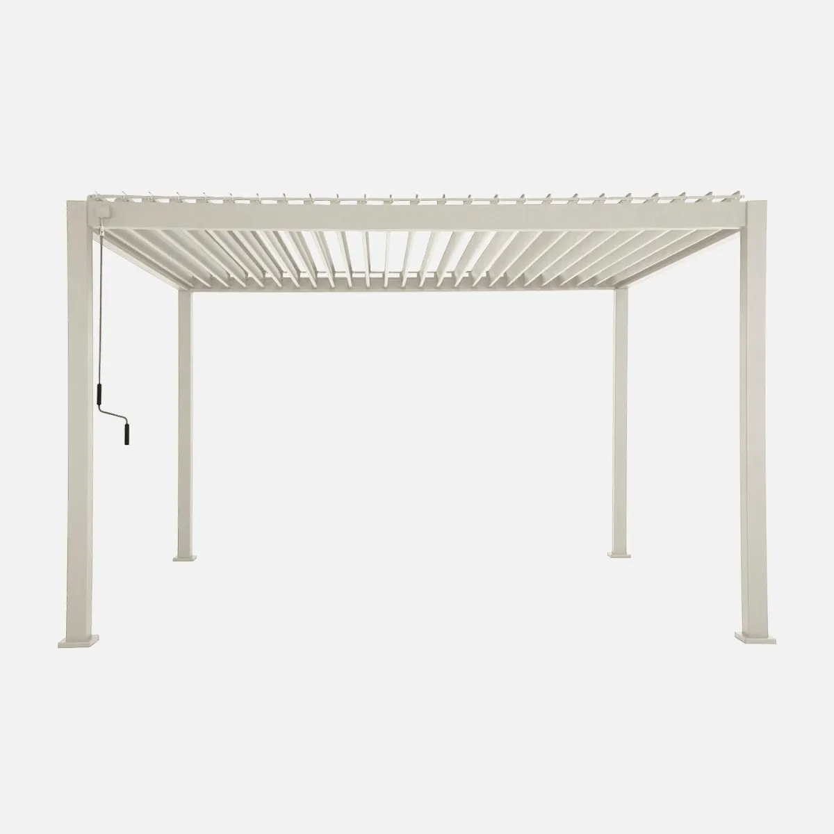 sweeek Pergola bioclimatica 3x4m in alluminio + tenda da sole 3m