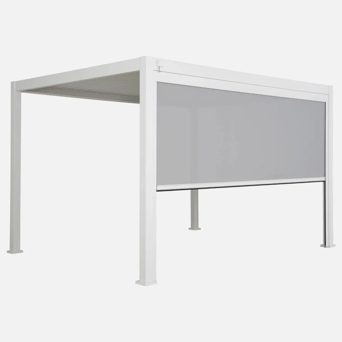 sweeek Pergola bioclimatica 3x4m in alluminio + tenda da sole 4m