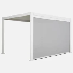 sweeek Pergola bioclimatica 3x4m in alluminio + tenda da sole 4m