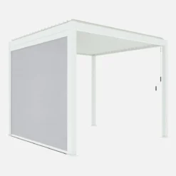 sweeek Pergola bioclimatica 3x3m in alluminio V2 + tenda 3m