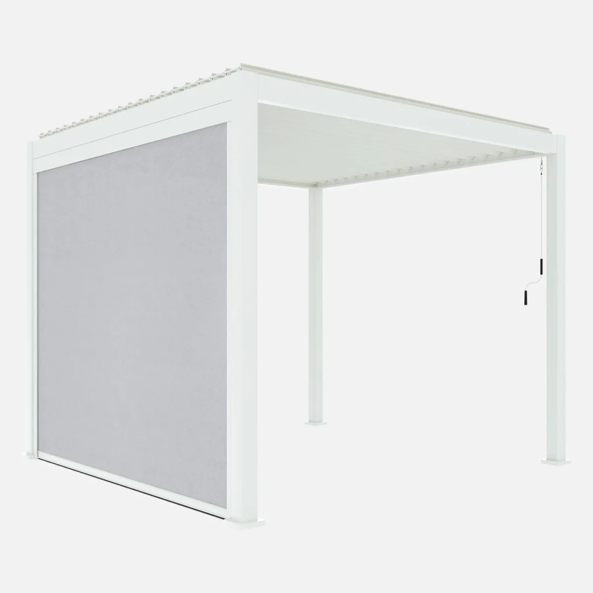 sweeek Pergola bioclimatica 3x3m in alluminio V2 + tenda 3m